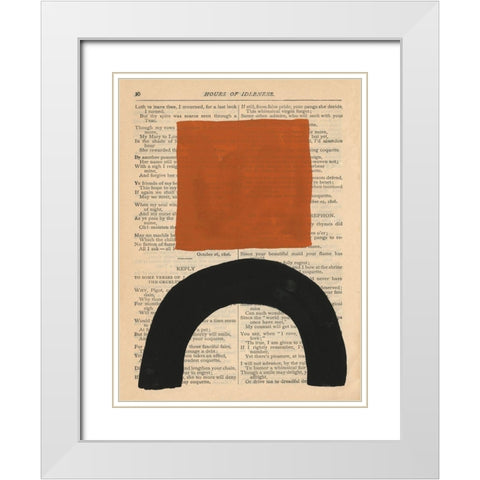 Modern Prose IX White Modern Wood Framed Art Print with Double Matting by Stramel, Renee W.