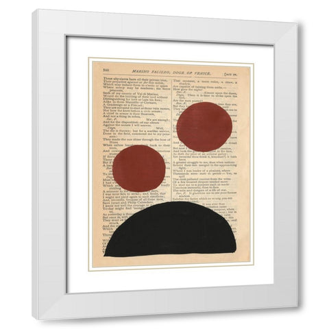 Modern Prose XII White Modern Wood Framed Art Print with Double Matting by Stramel, Renee W.