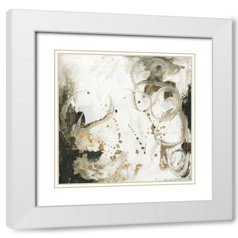 Friendship I White Modern Wood Framed Art Print with Double Matting by Combs, Joyce