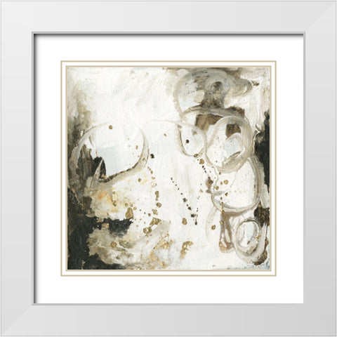 Friendship I White Modern Wood Framed Art Print with Double Matting by Combs, Joyce
