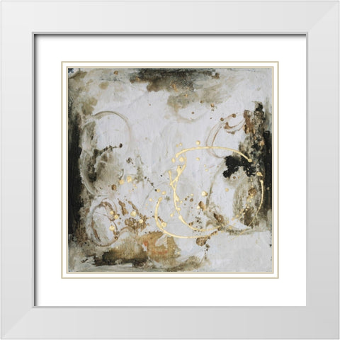 Friendship III White Modern Wood Framed Art Print with Double Matting by Combs, Joyce