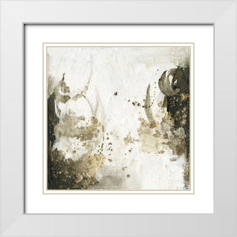 Friendship IV White Modern Wood Framed Art Print with Double Matting by Combs, Joyce