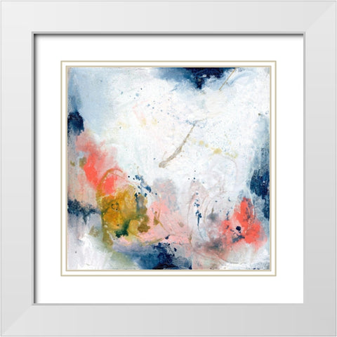 Pastel Fantasy III White Modern Wood Framed Art Print with Double Matting by Combs, Joyce