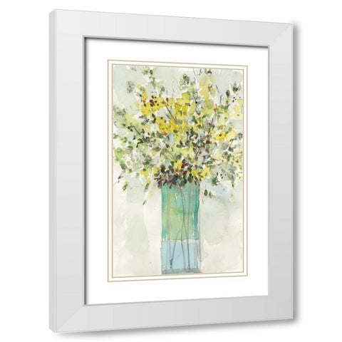 The Tall Vase II White Modern Wood Framed Art Print with Double Matting by Dixon, Samuel