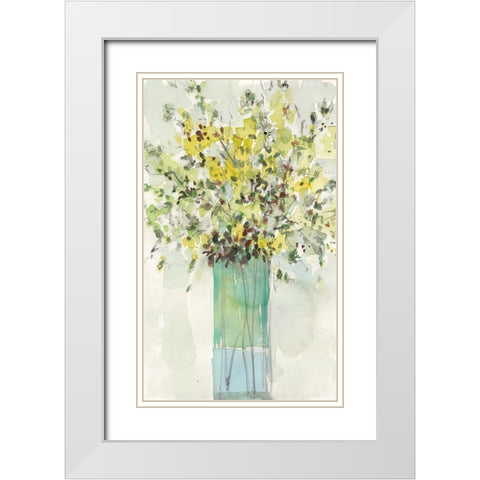 The Tall Vase II White Modern Wood Framed Art Print with Double Matting by Dixon, Samuel