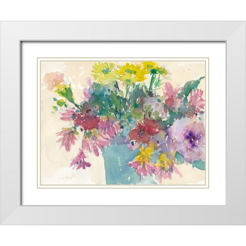 Summer Planter I White Modern Wood Framed Art Print with Double Matting by Dixon, Samuel
