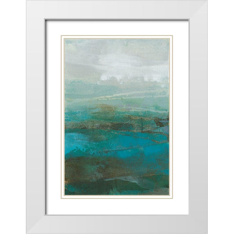 Werra IV White Modern Wood Framed Art Print with Double Matting by Jachimiec, Sue