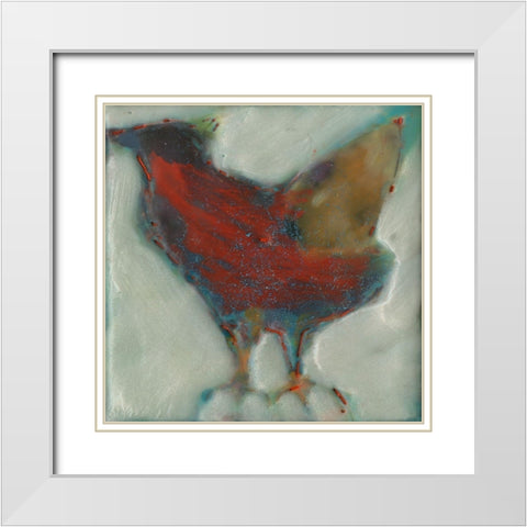 Caw II White Modern Wood Framed Art Print with Double Matting by Jachimiec, Sue