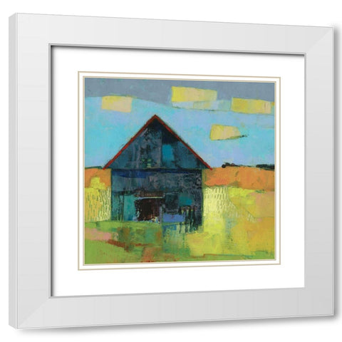 Arvonia Barn White Modern Wood Framed Art Print with Double Matting by Jachimiec, Sue
