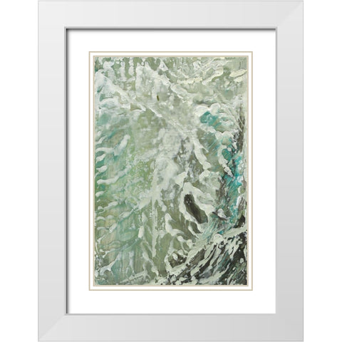Salt Water I White Modern Wood Framed Art Print with Double Matting by Stramel, Renee W.