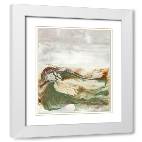 Organic Earth I White Modern Wood Framed Art Print with Double Matting by Bramma, Lila