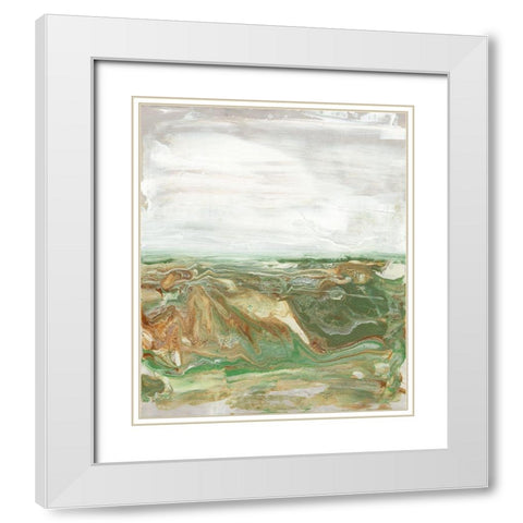 Organic Earth II White Modern Wood Framed Art Print with Double Matting by Bramma, Lila