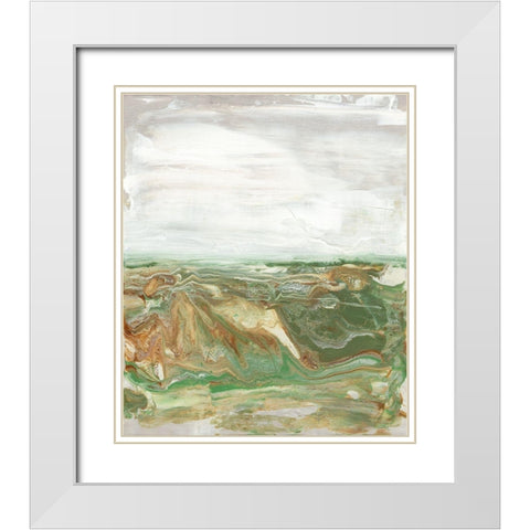 Organic Earth II White Modern Wood Framed Art Print with Double Matting by Bramma, Lila