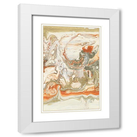 Coral and Alabaster I White Modern Wood Framed Art Print with Double Matting by Bramma, Lila
