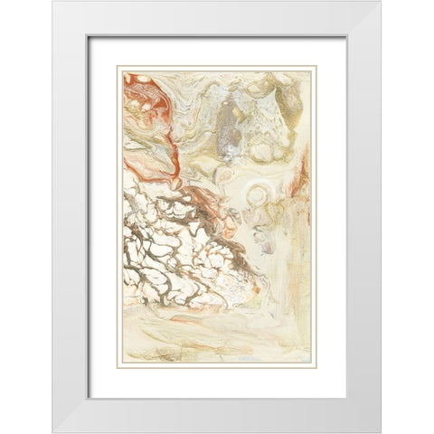 Coral and Alabaster II White Modern Wood Framed Art Print with Double Matting by Bramma, Lila