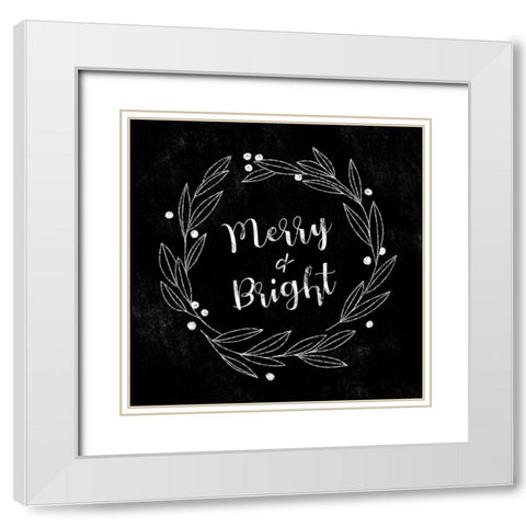 Modern Gingham Christmas I White Modern Wood Framed Art Print with Double Matting by Caroline, Emma