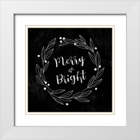 Modern Gingham Christmas I White Modern Wood Framed Art Print with Double Matting by Caroline, Emma