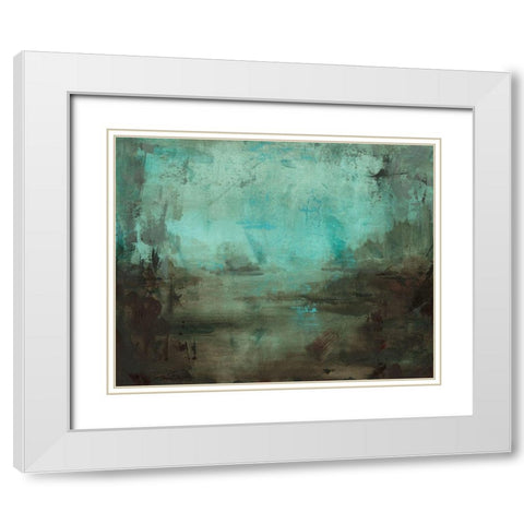 Bayou Lafourche II White Modern Wood Framed Art Print with Double Matting by Green, Jacob