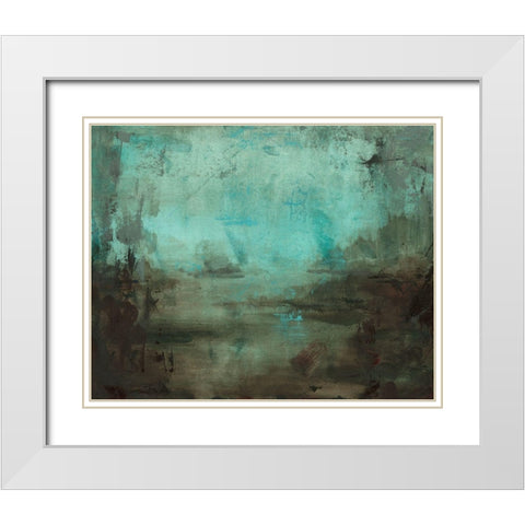 Bayou Lafourche II White Modern Wood Framed Art Print with Double Matting by Green, Jacob