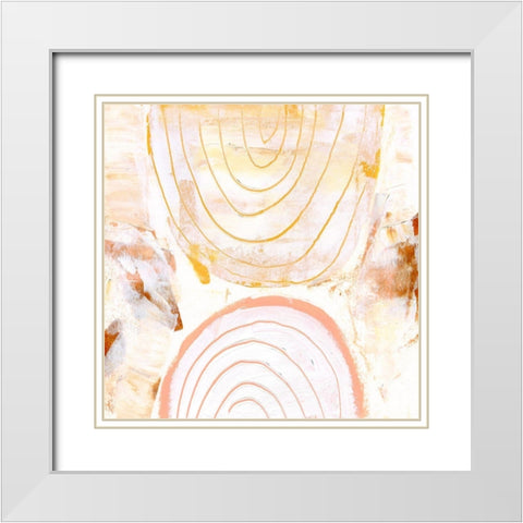 Caramel Dunes I White Modern Wood Framed Art Print with Double Matting by Wang, Melissa