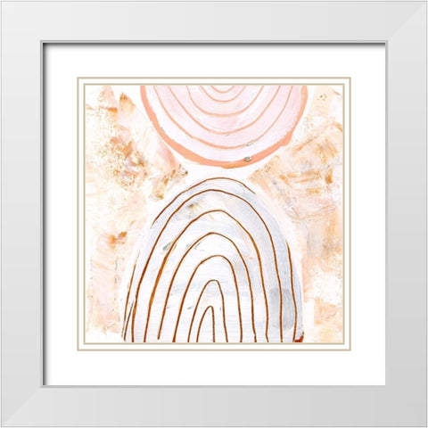 Caramel Dunes II White Modern Wood Framed Art Print with Double Matting by Wang, Melissa