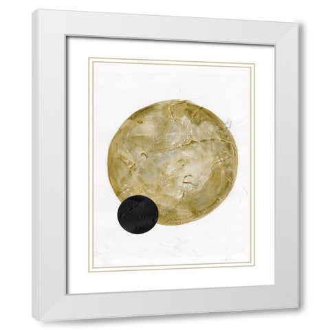 Scandinavian Moon I White Modern Wood Framed Art Print with Double Matting by Green, Jacob