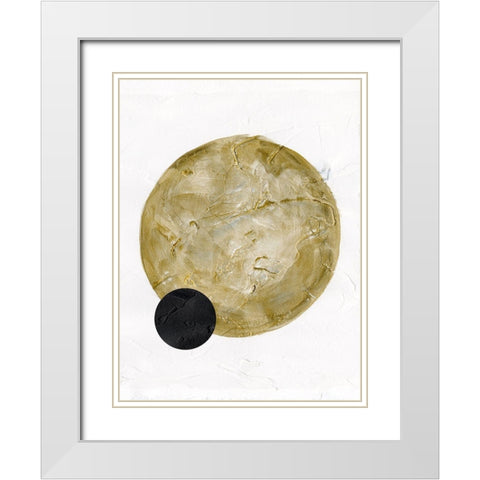 Scandinavian Moon I White Modern Wood Framed Art Print with Double Matting by Green, Jacob