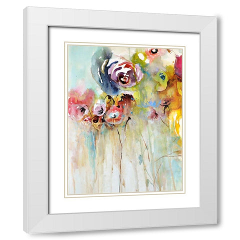 Preferidas I White Modern Wood Framed Art Print with Double Matting by Herrera, Leticia