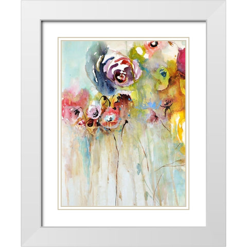 Preferidas I White Modern Wood Framed Art Print with Double Matting by Herrera, Leticia