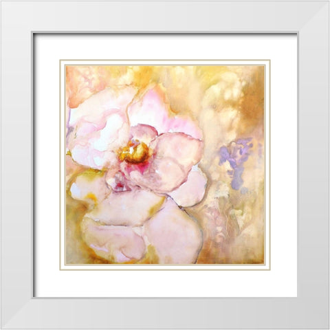 Dulzural II White Modern Wood Framed Art Print with Double Matting by Herrera, Leticia