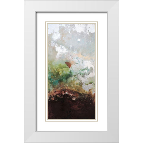 En la Tierra I White Modern Wood Framed Art Print with Double Matting by Herrera, Leticia