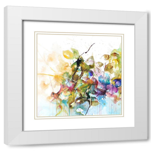 Me Encanta I White Modern Wood Framed Art Print with Double Matting by Herrera, Leticia