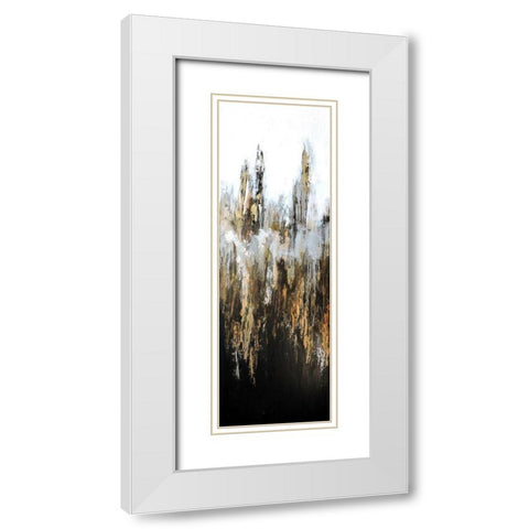 Metalico I White Modern Wood Framed Art Print with Double Matting by Herrera, Leticia