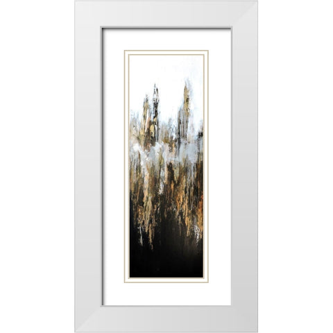 Metalico I White Modern Wood Framed Art Print with Double Matting by Herrera, Leticia
