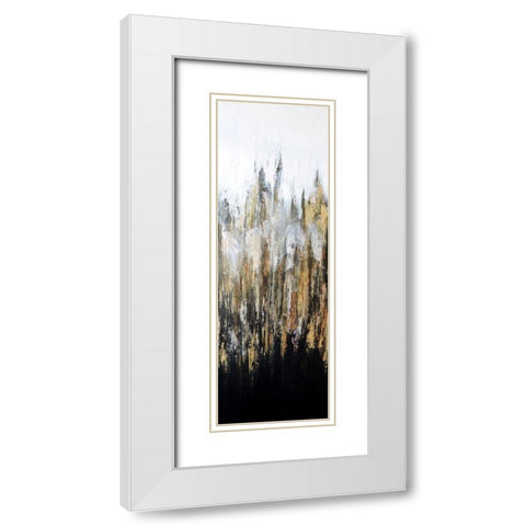 Metalico II White Modern Wood Framed Art Print with Double Matting by Herrera, Leticia