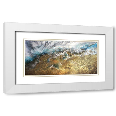 Metalicos y Texturas II White Modern Wood Framed Art Print with Double Matting by Herrera, Leticia