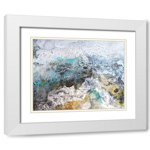 Metalicos y Texturas IV White Modern Wood Framed Art Print with Double Matting by Herrera, Leticia