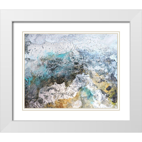 Metalicos y Texturas IV White Modern Wood Framed Art Print with Double Matting by Herrera, Leticia