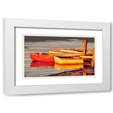 In the Golden Light I White Modern Wood Framed Art Print with Double Matting by Kalina, Emily