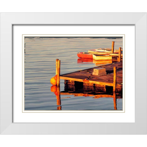 In the Golden Light II White Modern Wood Framed Art Print with Double Matting by Kalina, Emily