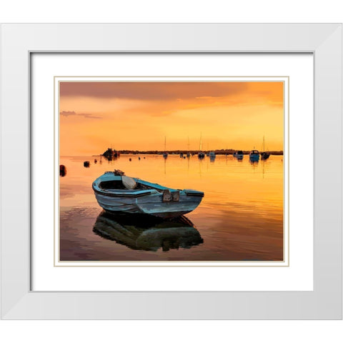 In the Golden Light III White Modern Wood Framed Art Print with Double Matting by Kalina, Emily