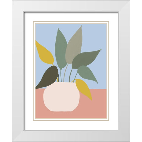 Ordinary Houseplant III White Modern Wood Framed Art Print with Double Matting by Moore, Regina
