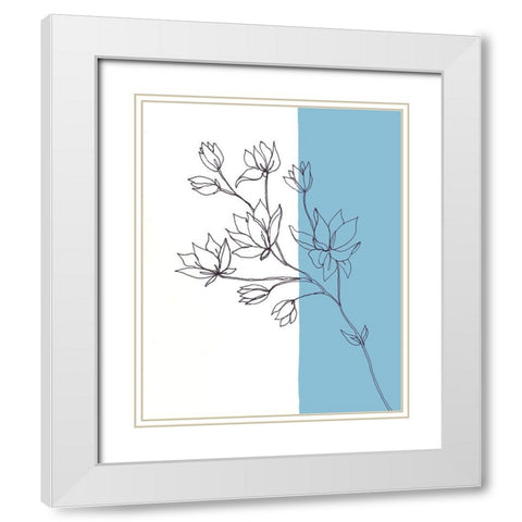 Sweet Stems I White Modern Wood Framed Art Print with Double Matting by Moore, Regina