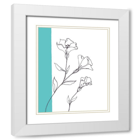 Sweet Stems III White Modern Wood Framed Art Print with Double Matting by Moore, Regina