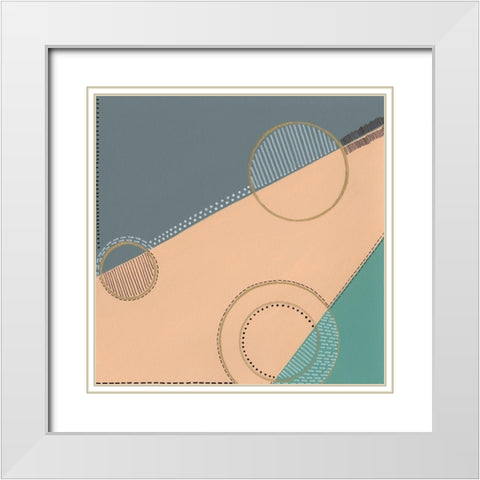 Geometrica I White Modern Wood Framed Art Print with Double Matting by Moore, Regina