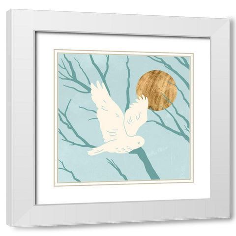 Silent Hunter III White Modern Wood Framed Art Print with Double Matting by Green, Jacob