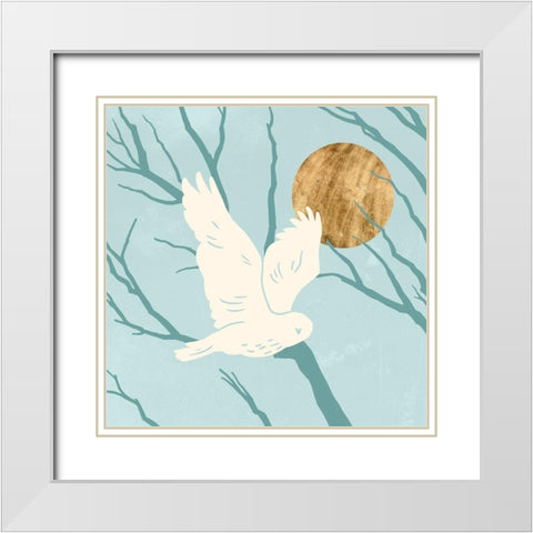 Silent Hunter III White Modern Wood Framed Art Print with Double Matting by Green, Jacob