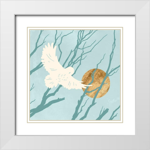 Silent Hunter IV White Modern Wood Framed Art Print with Double Matting by Green, Jacob