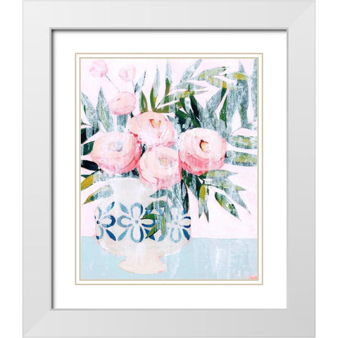 Bleached Bouquet I White Modern Wood Framed Art Print with Double Matting by Popp, Grace