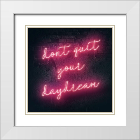 Neon Inspo III White Modern Wood Framed Art Print with Double Matting by Borges, Victoria